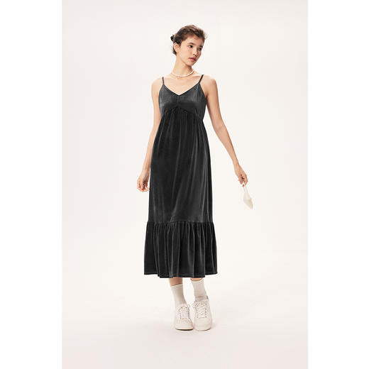 【严选】诗凡黎秋v领设计连衣裙SE9190721 商品图2