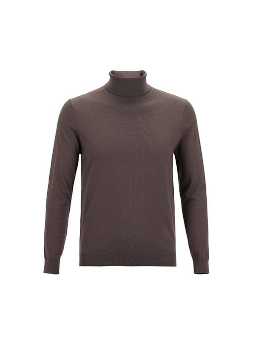 callisto粉色全绵羊毛修身高领针织衫 FSKNW009C 商品图2