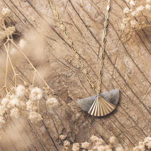 ZOAJE TIMELESS系列半月形拉长石耳环/项链VIETNAM 商品图3