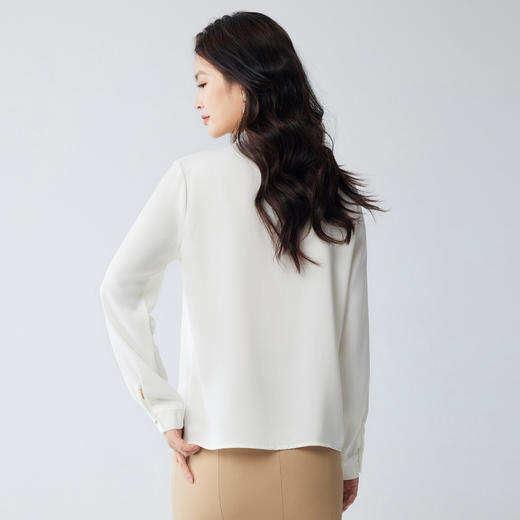 【时尚有型】罗蒙春秋款女士长袖衬衫优雅干练轻盈气质衬衫女 商品图4