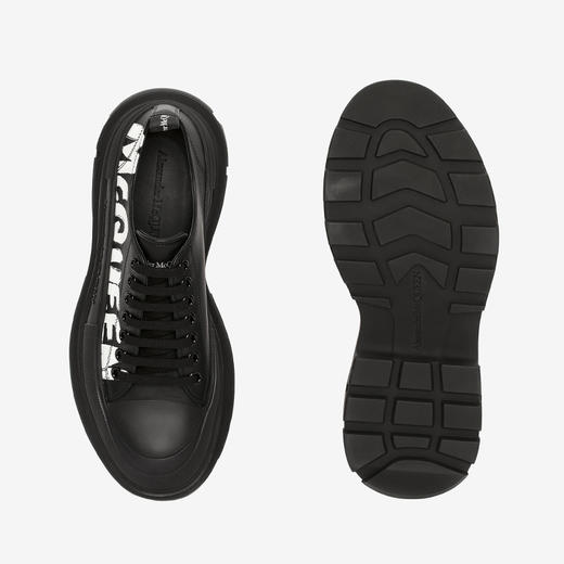 ALEXANDER MCQUEEN 亚历山大.麦昆 男士花纹光滑系带休闲运动鞋 黑色 711108 WIAT6 1070 商品图3