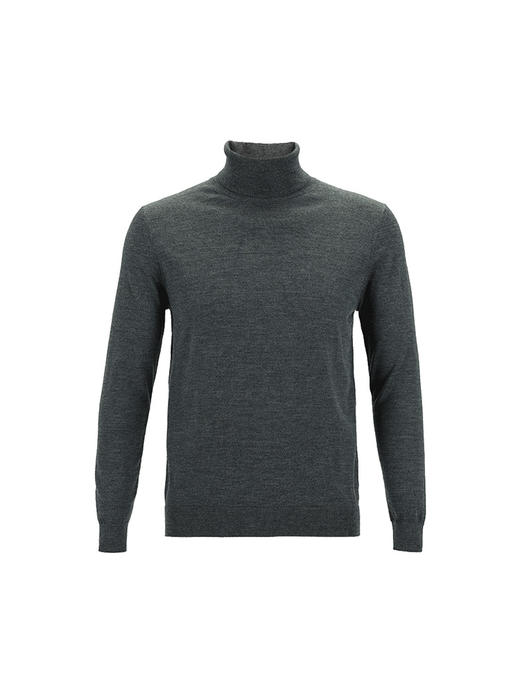 callisto灰色全绵羊毛修身高领针织衫  FSKNW009C 商品图2