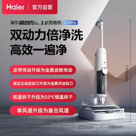 Z10Pro海尔Haier无线智能双滚刷双动力家用洗地机吸拖一体Z10Pro热风烘干除菌扫地机吸尘器
