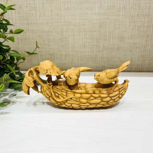 苦尽甘来好事成双°黄木摆件 商品图0