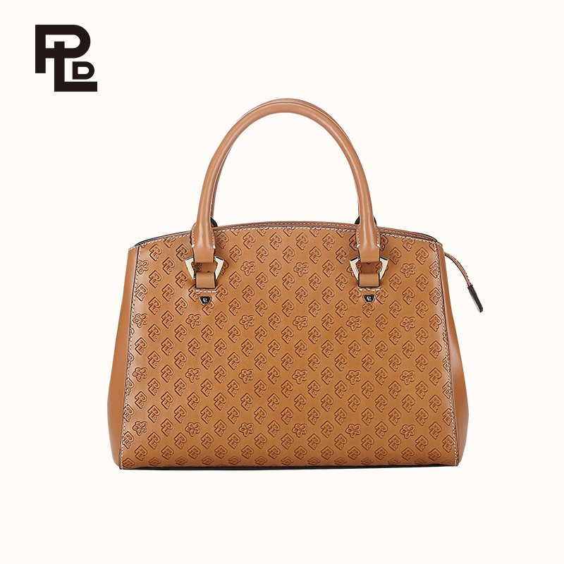 保兰德PLD东方雅奢45度老花经典系列贝壳手提包通勤必备女包杀手包