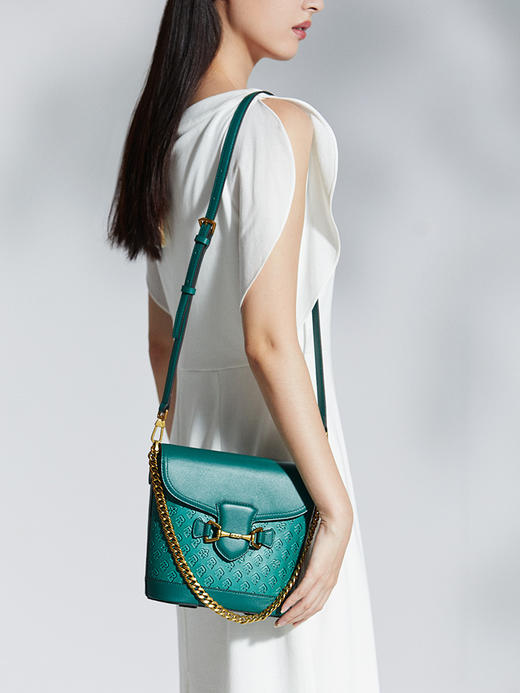 保兰德PLD 经典系列45度老花链条单肩包东方雅奢时尚通勤斜挎女包 商品图3