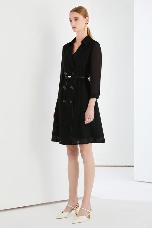 MISICAKOO/茉诗可可 优雅翻领双排口束腰连衣裙 13232 商品图1