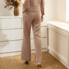 百姿 微喇开衩长裤子女2023早秋新款高腰显瘦纯色休闲裤231231 商品缩略图3