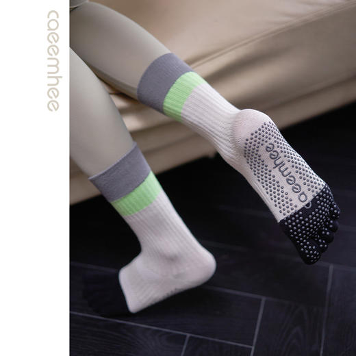 KS4299均码中筒拼色五指袜 商品图2