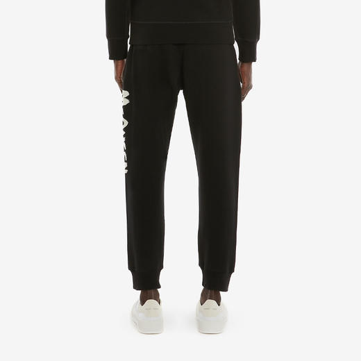 ALEXANDER MCQUEEN 亚历山大.麦昆 男士棉质 McQueen 涂鸦休闲运动裤 黑色 688714 QSZ81 0901 商品图2