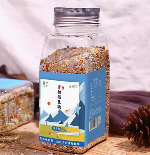 蓝天净土牌青稞绿豆粥750g/瓶 商品图0