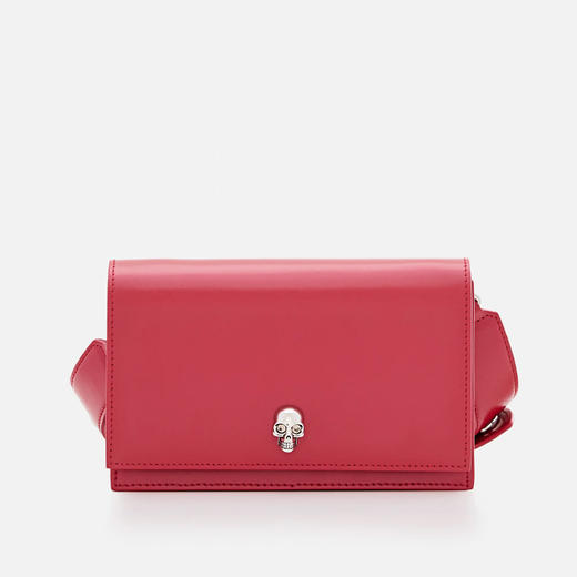 ALEXANDER MCQUEEN 亚历山大.麦昆 女士小号 Skull 单肩包 红色 757626 1BLCM 6444 商品图0