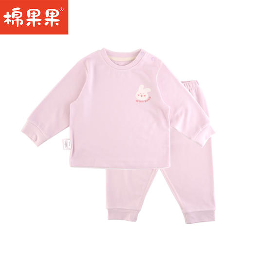 棉果果冬季新品内衣家居中小童80-130码女童3A抗菌暖姜套头套装M421302423713 商品图0