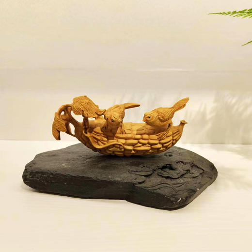 苦尽甘来好事成双°黄木摆件 商品图1