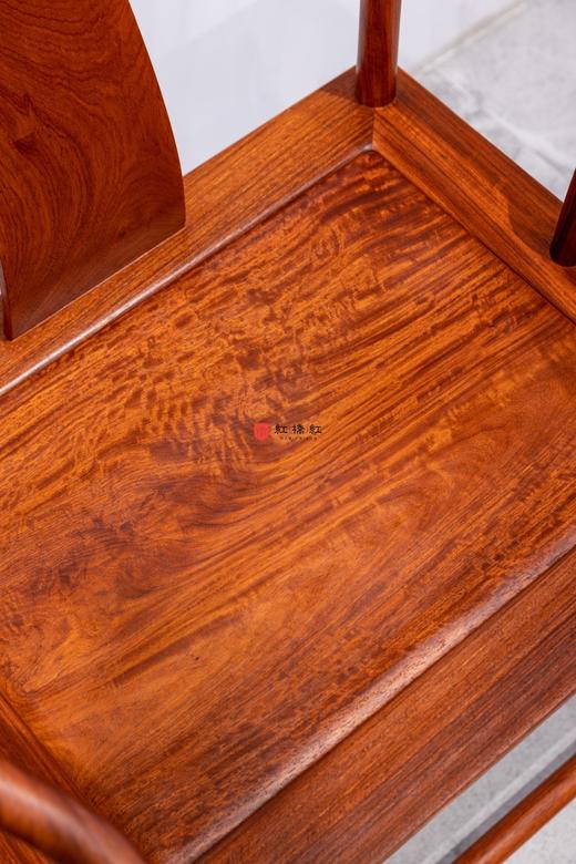 红桥红  家具严选  缅甸花梨（大果紫檀）【恭王府寿字纹圈椅 三件套】 商品图5