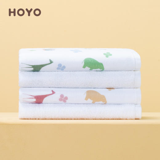 HOYO厚裕 布艺印河马毛巾双条装礼盒 商品图4