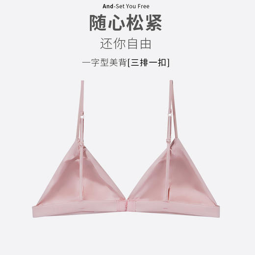 TG-TG02S201 法式真丝内衣 细肩带光面桑蚕丝无钢圈内衣三角杯透气 商品图2