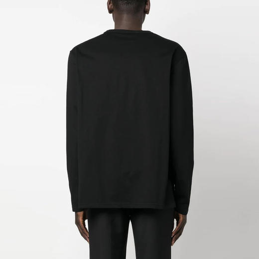 ALEXANDER MCQUEEN 亚历山大.麦昆 男士字母徽标印花圆领长袖T恤 黑色 750668 QVZ15 0901 商品图2