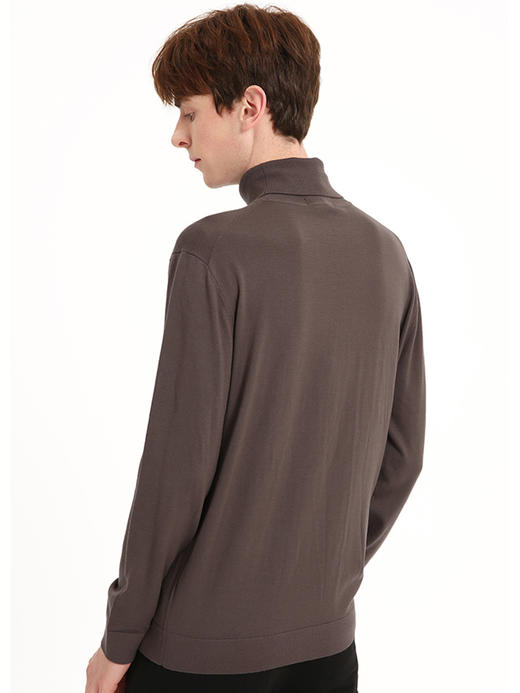 callisto粉色全绵羊毛修身高领针织衫 FSKNW009C 商品图1