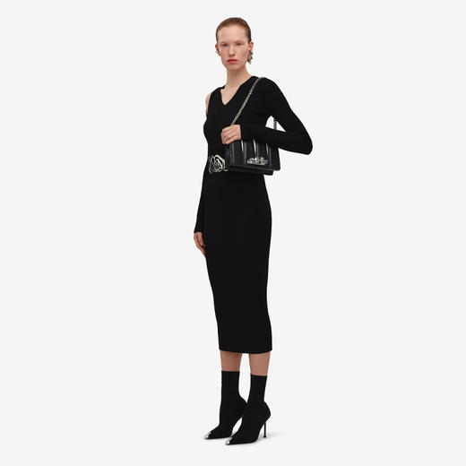 ALEXANDER MCQUEEN 亚历山大.麦昆 女士 Slash 单肩包 黑色 732794 DYTCC 1090 商品图3