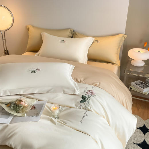 A类160支轻奢高档长绒棉四件套纯棉床单被套全棉裸睡亲肤床上用品 商品图1