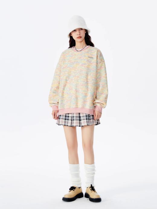 NTOT/NOTWY22004/NTOT仿针织毛衫圆领加绒卫衣 商品图3