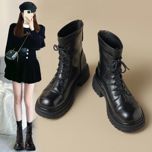 【率性风超酷马丁靴】ZHR马丁靴 挺括鞋头  4.5cm橡胶大底 后帮拉链穿脱便携 商品图2