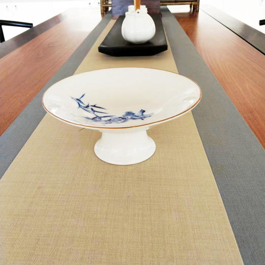 陶瓷手绘青花高脚茶点糕点盘/果盘 商品图0