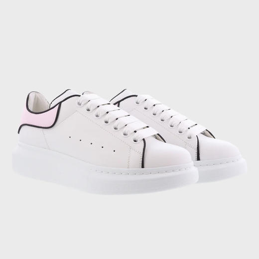 ALEXANDER MCQUEEN 亚历山大.麦昆 女士粉尾阔型休闲运动鞋 白色 733003 WHJE5 8845 商品图3