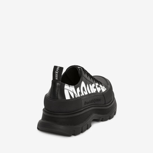 ALEXANDER MCQUEEN 亚历山大.麦昆 男士花纹光滑系带休闲运动鞋 黑色 711108 WIAT6 1070 商品图2