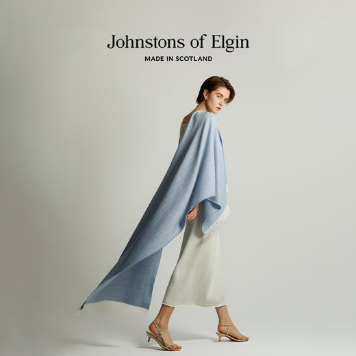 Johnstons of Elgin人字纹超细美利奴羊毛披肩空调毯大围巾 商品图2