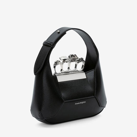 ALEXANDER MCQUEEN 亚历山大.麦昆 女士 Jewelled Hobo 迷你提挎包 黑色 731136 DYTAB 1000 商品图1