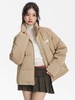 NTOT/NOTMF22329/绸缎光感麂皮印绣花棉服 商品缩略图3
