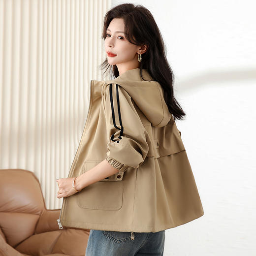 秋季新款，夹克外套女连棉拼接长袖休闲宽松上衣HR-XXQ23A70 商品图3