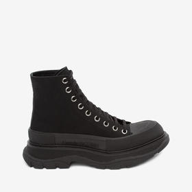 ALEXANDER MCQUEEN 亚历山大.麦昆 女士帆布高帮休闲运动鞋 黑色 697080 W4MV2 1000