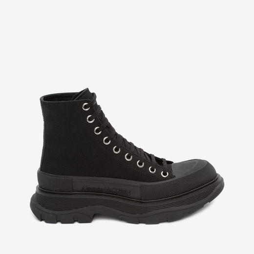 ALEXANDER MCQUEEN 亚历山大.麦昆 女士帆布高帮休闲运动鞋 黑色 697080 W4MV2 1000 商品图0