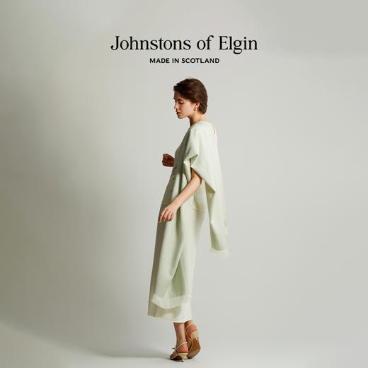 Johnstons of Elgin人字纹超细美利奴羊毛披肩空调毯大围巾 商品图3