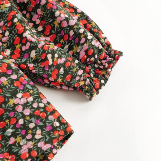 【马克珍妮 芦芙】秋装新款 女童灯芯绒碎花满印衬衫231558 商品图3