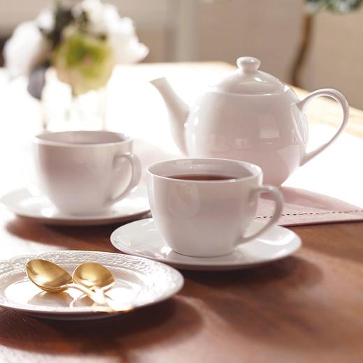 纯白骨瓷系列 碗/盘/茶壶/杯碟组/马克杯/汤匙/16头套装 商品图2