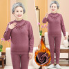 中老年人【保暖内衣套装】秋冬奶奶装   加绒加厚秋衣秋裤  妈妈打底衫套装 商品缩略图5