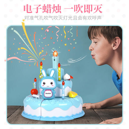 【会唱歌的蛋糕！蛋糕切切乐】儿童过家家玩具仿真切切乐 女孩子厨房餐具宝宝生日礼物蛋糕li 商品图2
