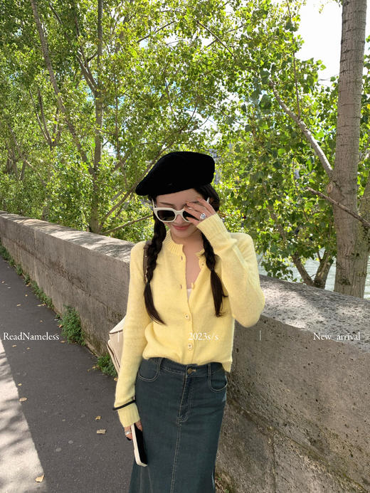 Read Nameless /樱桃扣子黄毛衣+塞纳河天丝牛仔裙 商品图12