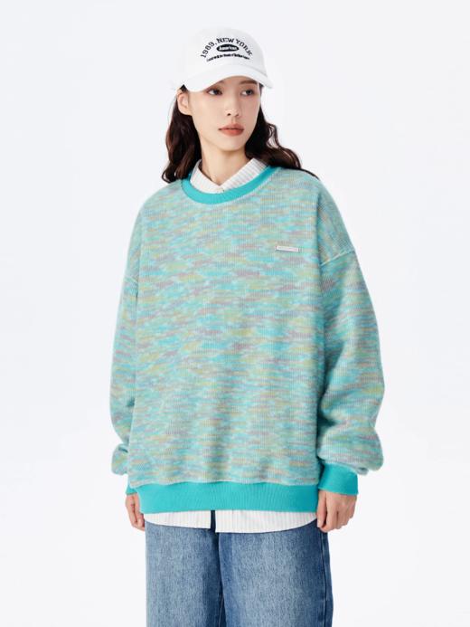 NTOT/NOTWY22004/NTOT仿针织毛衫圆领加绒卫衣 商品图0