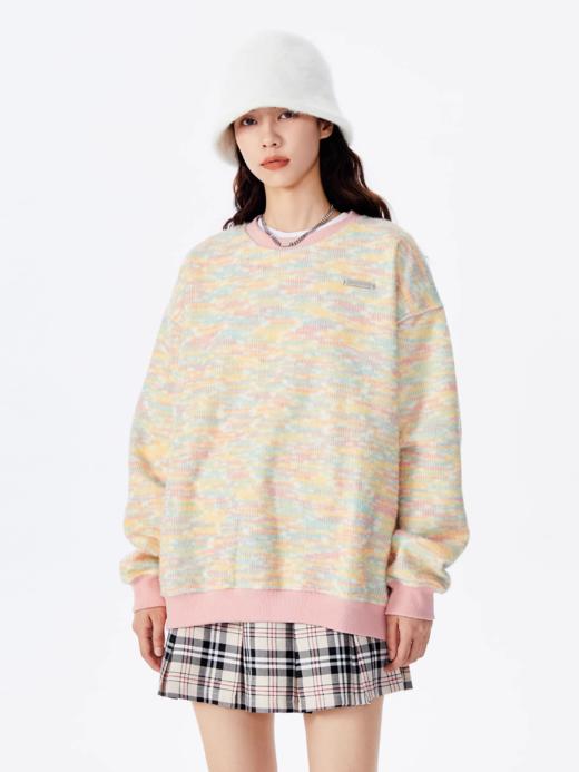 NTOT/NOTWY22004/NTOT仿针织毛衫圆领加绒卫衣 商品图1