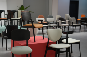 【餐椅】钢架腿餐椅合集