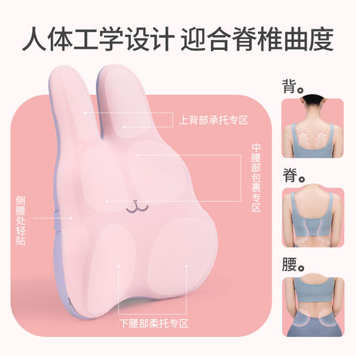 佳奥抱抱兔腰靠久坐办公车用靠背居家休闲抱枕 商品图2