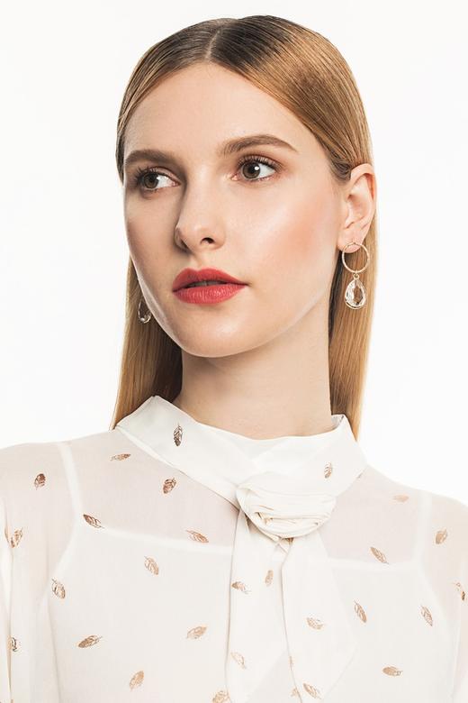 AVA 水滴造型锆石耳环 3549 商品图0