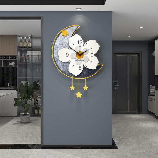 【日用百货】- 现代简约钟表客厅时钟挂墙家用玄关背景装饰 商品图2