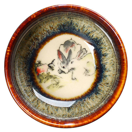 「12生肖款！礼盒装」窑变建盏天目茶杯 釉下彩陶瓷品名杯12生肖茶盏家用均窑主人杯茶盏餐饮用具 商品图4