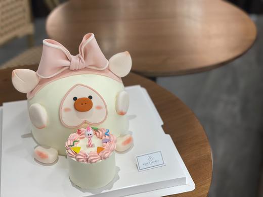 可爱lulu猪翻糖奶油蛋糕 商品图0
